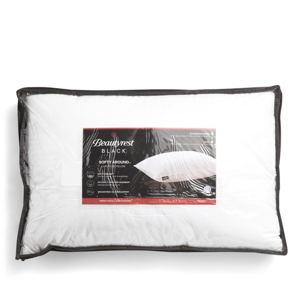 Pre-owned BEAUTYREST BLACK Feather and Down Blend Pillow